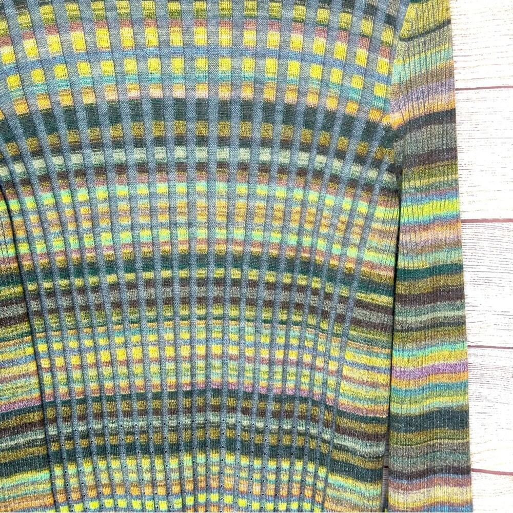 Retro Style Vented Pipes Stripes Turtleneck - MULTICOLORED - Picture 2 of 12